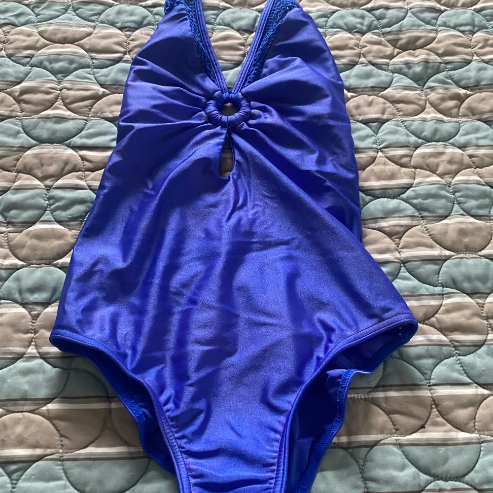 blue swimsuit